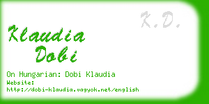 klaudia dobi business card